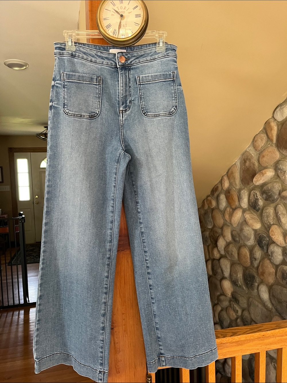 Women’s Lauren Conrad high waisted wide flare jeans 10 P
